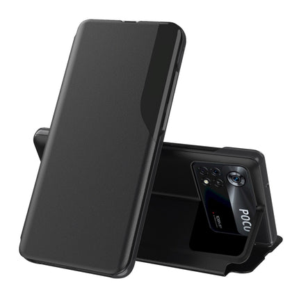 Attraction Flip Holder Leather Phone Case, For Xiaomi Poco X4 Pro 5G, For Xiaomi Poco M4 Pro 4G