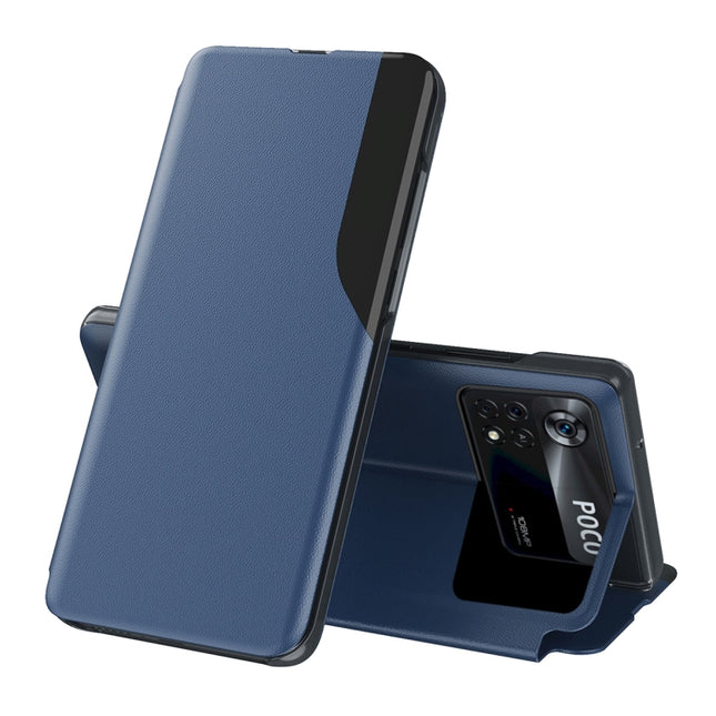 Attraction Flip Holder Leather Phone Case, For Xiaomi Poco X4 Pro 5G, For Xiaomi Poco M4 Pro 4G