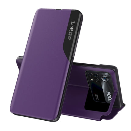 Attraction Flip Holder Leather Phone Case, For Xiaomi Poco X4 Pro 5G, For Xiaomi Poco M4 Pro 4G
