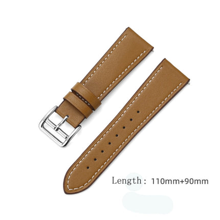 22mm Contrast Pin Buckle Leather Strap, For Huawe Watch GT Runner, For Huawei Watch GT3 46MM, For Huawei Watch3/Watch3 Pro
