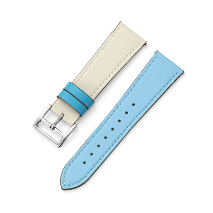 22mm Contrast Pin Buckle Leather Strap, For Huawe Watch GT Runner, For Huawei Watch GT3 46MM, For Huawei Watch3/Watch3 Pro