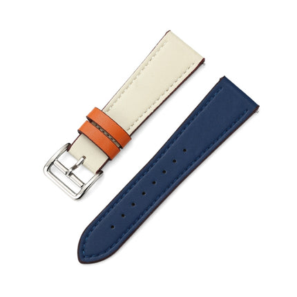 22mm Contrast Pin Buckle Leather Strap, For Huawe Watch GT Runner, For Huawei Watch GT3 46MM, For Huawei Watch3/Watch3 Pro