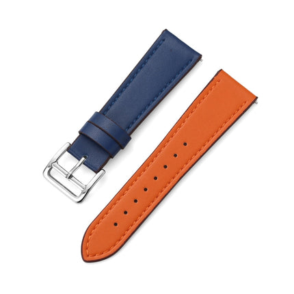 22mm Contrast Pin Buckle Leather Strap, For Huawe Watch GT Runner, For Huawei Watch GT3 46MM, For Huawei Watch3/Watch3 Pro