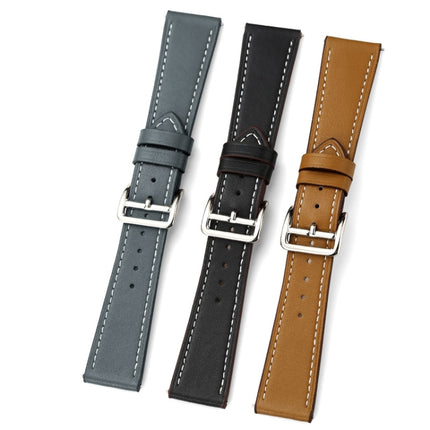 22mm Contrast Pin Buckle Leather Strap, For Huawei Watch GT2 Pro/Watch GT 2E/Watch GT