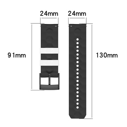 24mm Mixed-Color Silicone Watch Band, For Suunto 9, For Suunto 7, For Suunto 9 Baro