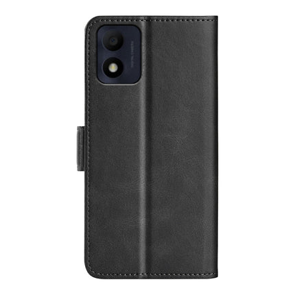 For Alcatel 1B 2022 Dual-side Magnetic Buckle Horizontal Flip Leather Phone Case, Black, Yellow, Brown, Dark Blue, Red