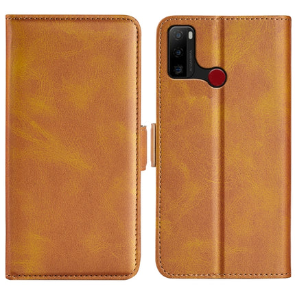 For Ulefone note 10 Dual-side Magnetic Buckle Leather Phone Case, Black, Yellow, Brown, Dark Blue, Red