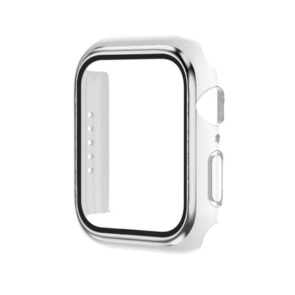 Electroplating Two-color PC+Tempered Film Watch Case, For Apple Watch Series 9 / 8 / 7 45mm