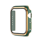 For Apple Watch Series 9 / 8 / 7 45mm / Green+Rose Gold