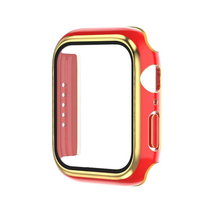 Electroplating Two-color PC+Tempered Film Watch Case, For Apple Watch Series 3/2/1 42mm