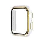 For Apple Watch Series 9 / 8 / 7 41mm / White+Gold