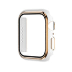 For Apple Watch Series 9 / 8 / 7 41mm / White+Rose Gold