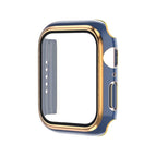 For Apple Watch Series 9 / 8 / 7 41mm / Blue+Rose Gold