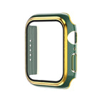 For Apple Watch Series 9 / 8 / 7 41mm / Green+Gold