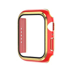 For Apple Watch Series 9 / 8 / 7 41mm / Red+Gold