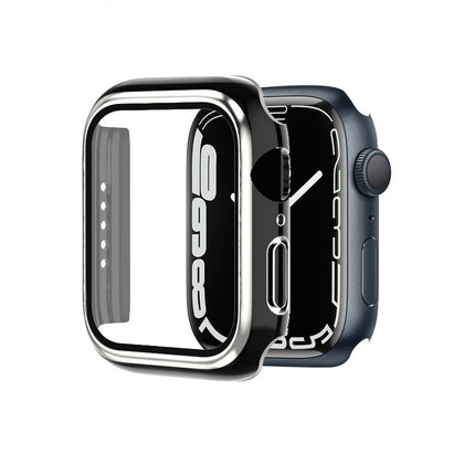 Electroplating Two-color PC+Tempered Film Watch Case, For Apple Watch Series 9 / 8 / 7 41mm