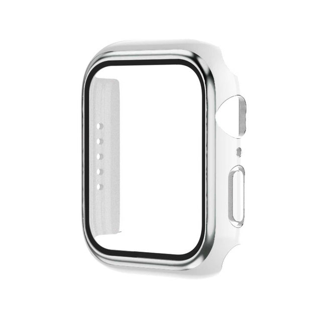 Electroplating Two-color PC+Tempered Film Watch Case, For Apple Watch Series 3/2/1 38mm