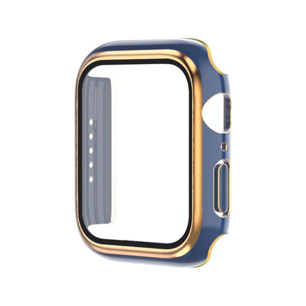 Electroplating Two-color PC+Tempered Film Watch Case, For Apple Watch Series 3/2/1 38mm
