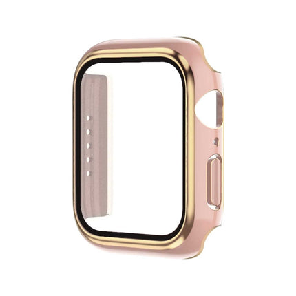 Electroplating Two-color PC+Tempered Film Watch Case, For Apple Watch Series 3/2/1 38mm