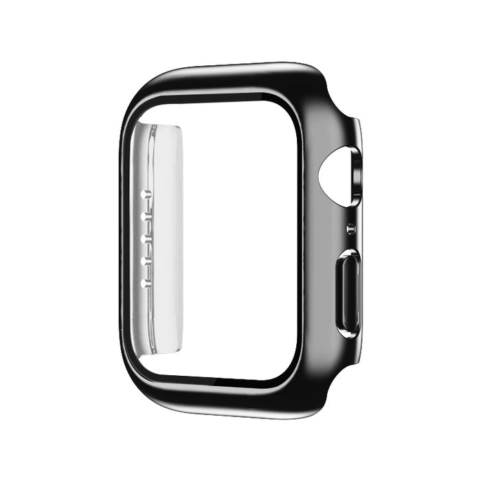 Electroplating Monochrome PC+Tempered Film Watch Case, For Apple Watch Series 9 / 8 / 7 41mm, For Apple Watch Series 6/5/4/SE 40mm, For Apple Watch Series 3/2/1 38mm