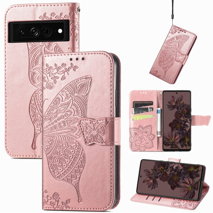 Butterfly Love Flower Embossed Leather Phone Case, For Google Pixel 7 Pro 5G, For Google Pixel 7 5G, For OnePlus Nord CE 2 5G