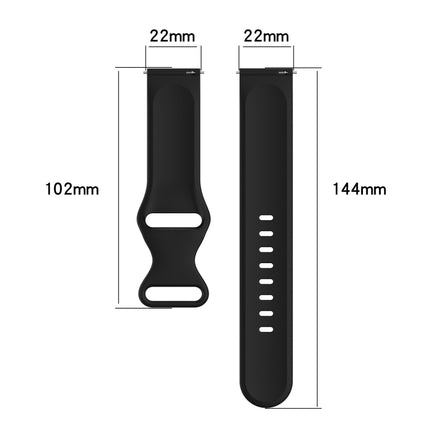 22mm Solid Color Silicone Watch Band, For Huawei Watch GT Runner, For Huawei Watch GT3 46mm