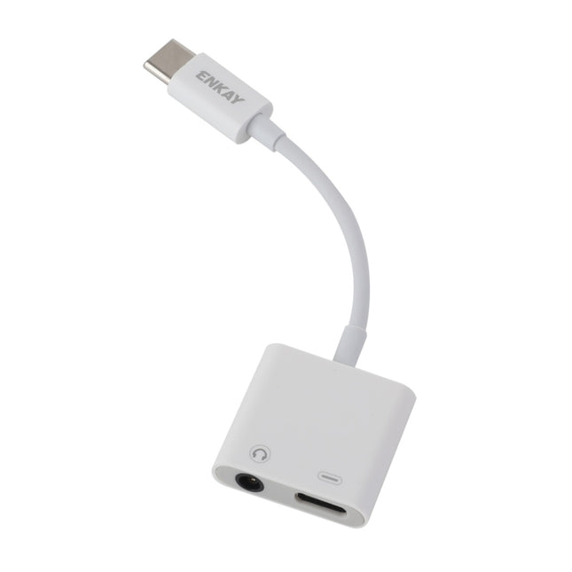 ENKAY ENK-AT106 USB-C / Type-C to 3.5mm Audio + Type-C Headphone & Charging Adapter Data Cable