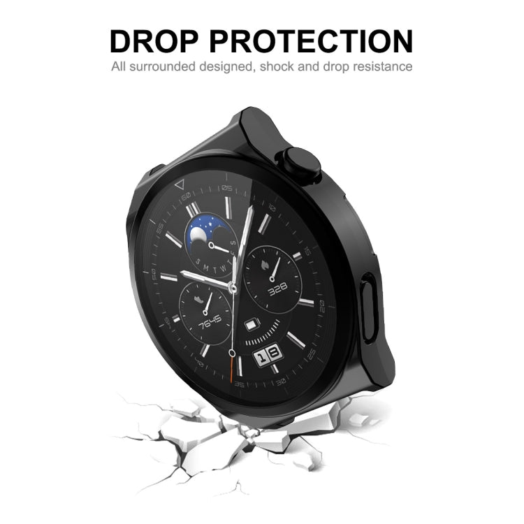 ENKAY Full Coverage Electroplated Soft TPU Case with Screen Protection, For Huawei Watch GT 3 Pro 43mm, For Huawei Watch GT 3 Pro 46mm