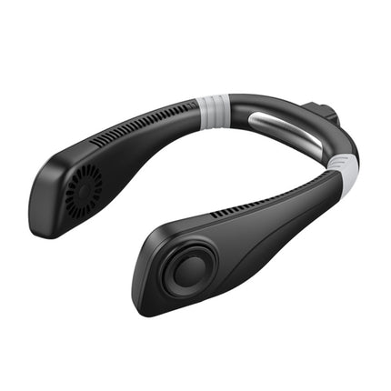 Aromatherapie-Ventilator, blattloser Kühlung, zum Aufhängen am Hals, tragbarer Mini-USB-Ventilator, schwarz, weiß