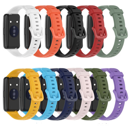 Solid Color Silicone Watch Band, For Huawei Band 7