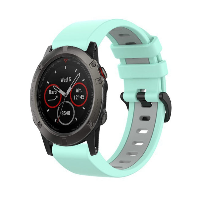26mm Silicone Sports Two-Color Watch Band, For Garmin Fenix 5X, For Garmin Fenix 5X Plus, For Garmin Fenix 3