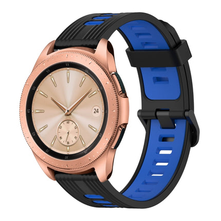20mm Vertical Pattern Two-Color Silicone Watch Band, For Samsung Galaxy watch 42mm, For Samsung Gear Sport