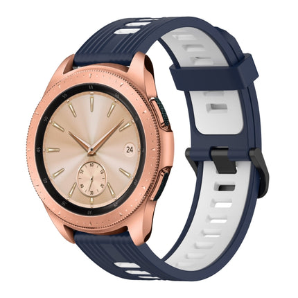 20mm Vertical Pattern Two-Color Silicone Watch Band, For Samsung Galaxy watch 42mm, For Samsung Gear Sport