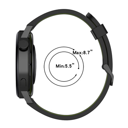 20mm Vertical Pattern Two-Color Silicone Watch Band, For Samsung Galaxy watch 42mm, For Samsung Gear Sport