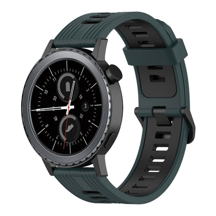 20mm Vertical Pattern Two-Color Silicone Watch Band, For Samsung Gear S2 Classic