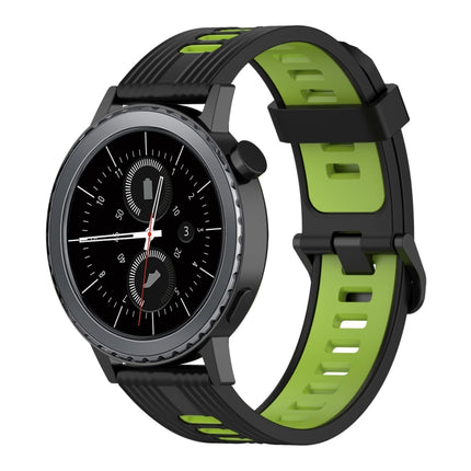 20mm Vertical Pattern Two-Color Silicone Watch Band, For Samsung Gear S2 Classic