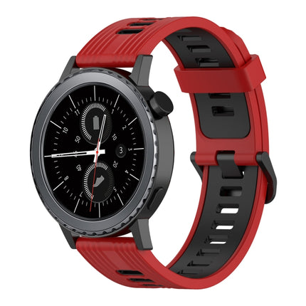 20mm Vertical Pattern Two-Color Silicone Watch Band, For Samsung Gear S2 Classic