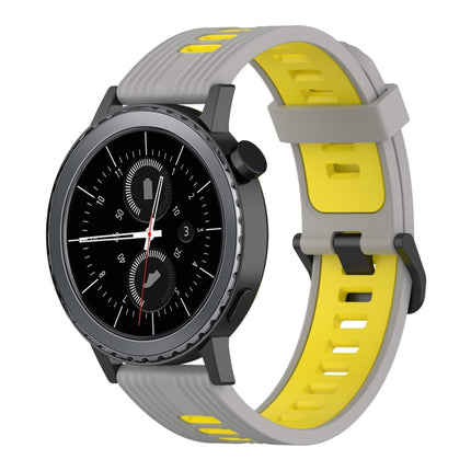 20mm Vertical Pattern Two-Color Silicone Watch Band, For Samsung Gear S2 Classic