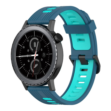 20mm Vertical Pattern Two-Color Silicone Watch Band, For Samsung Gear S2 Classic