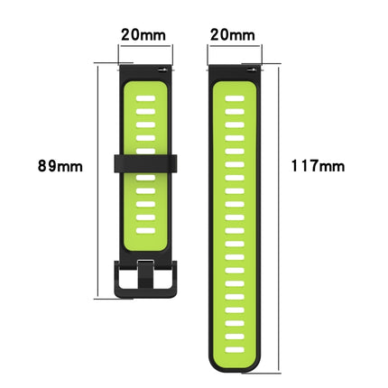 20mm Vertical Pattern Two-Color Silicone Watch Band, For Samsung Gear S2 Classic