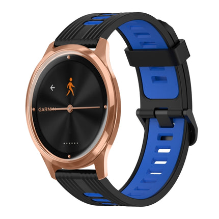 20mm Vertical Pattern Two-Color Silicone Watch Band, For Garmin Move Luxe, For Garmin Move Style