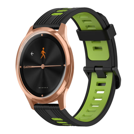 20mm Vertical Pattern Two-Color Silicone Watch Band, For Garmin Move Luxe, For Garmin Move Style