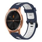 For Garmin Move Luxe / Dark Blue+White