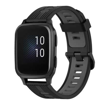 20mm Vertical Pattern Two-Color Silicone Watch Band, For Garmin Venu sq, For Garmin Forerunner 645 Music