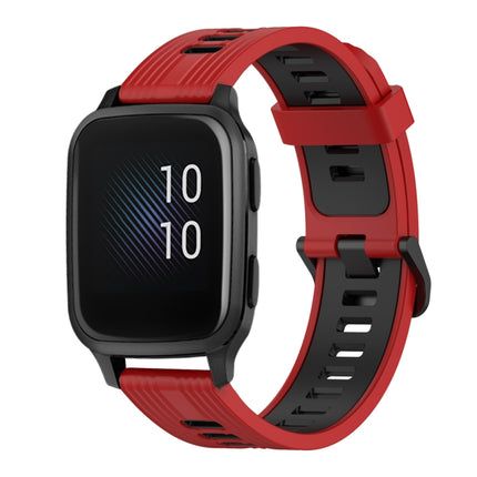 20mm Vertical Pattern Two-Color Silicone Watch Band, For Garmin Venu sq, For Garmin Forerunner 645 Music