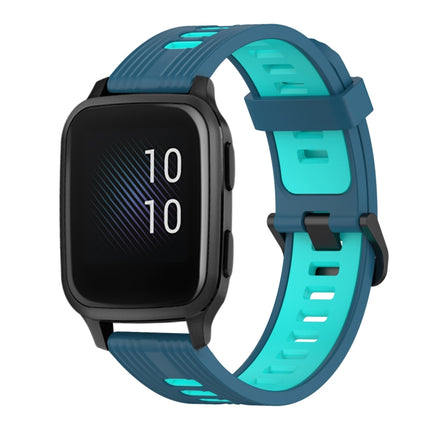 20mm Vertical Pattern Two-Color Silicone Watch Band, For Garmin Venu sq, For Garmin Forerunner 645 Music