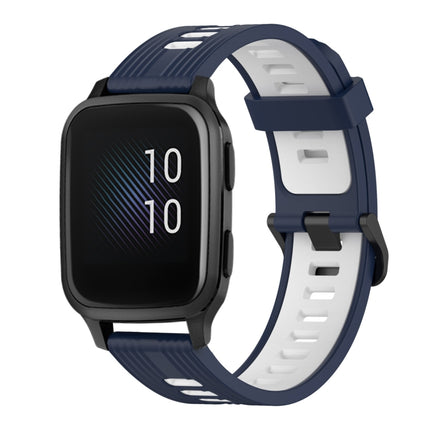 20mm Vertical Pattern Two-Color Silicone Watch Band, For Garmin Venu sq, For Garmin Forerunner 645 Music