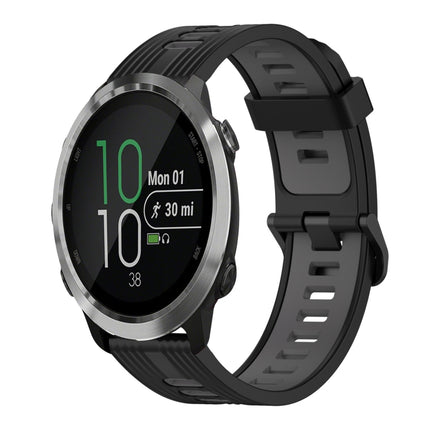 20mm Vertical Pattern Two-Color Silicone Watch Band, For Garmin Venu sq, For Garmin Forerunner 645 Music
