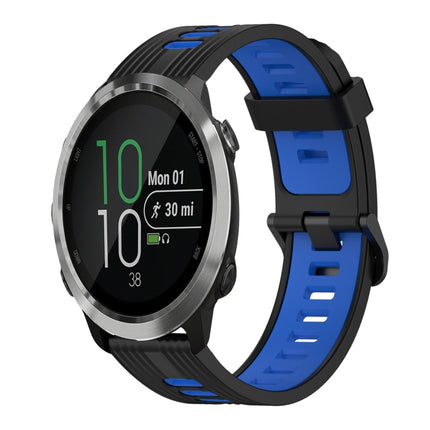 20mm Vertical Pattern Two-Color Silicone Watch Band, For Garmin Venu sq, For Garmin Forerunner 645 Music
