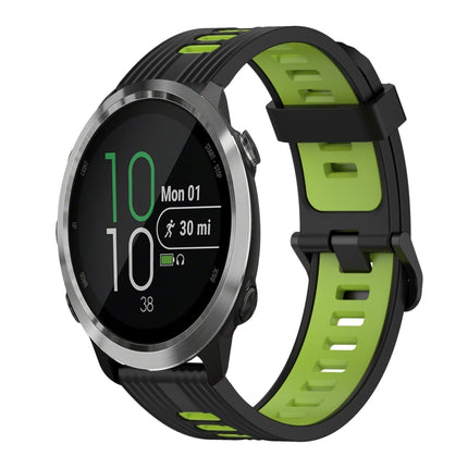20mm Vertical Pattern Two-Color Silicone Watch Band, For Garmin Venu sq, For Garmin Forerunner 645 Music